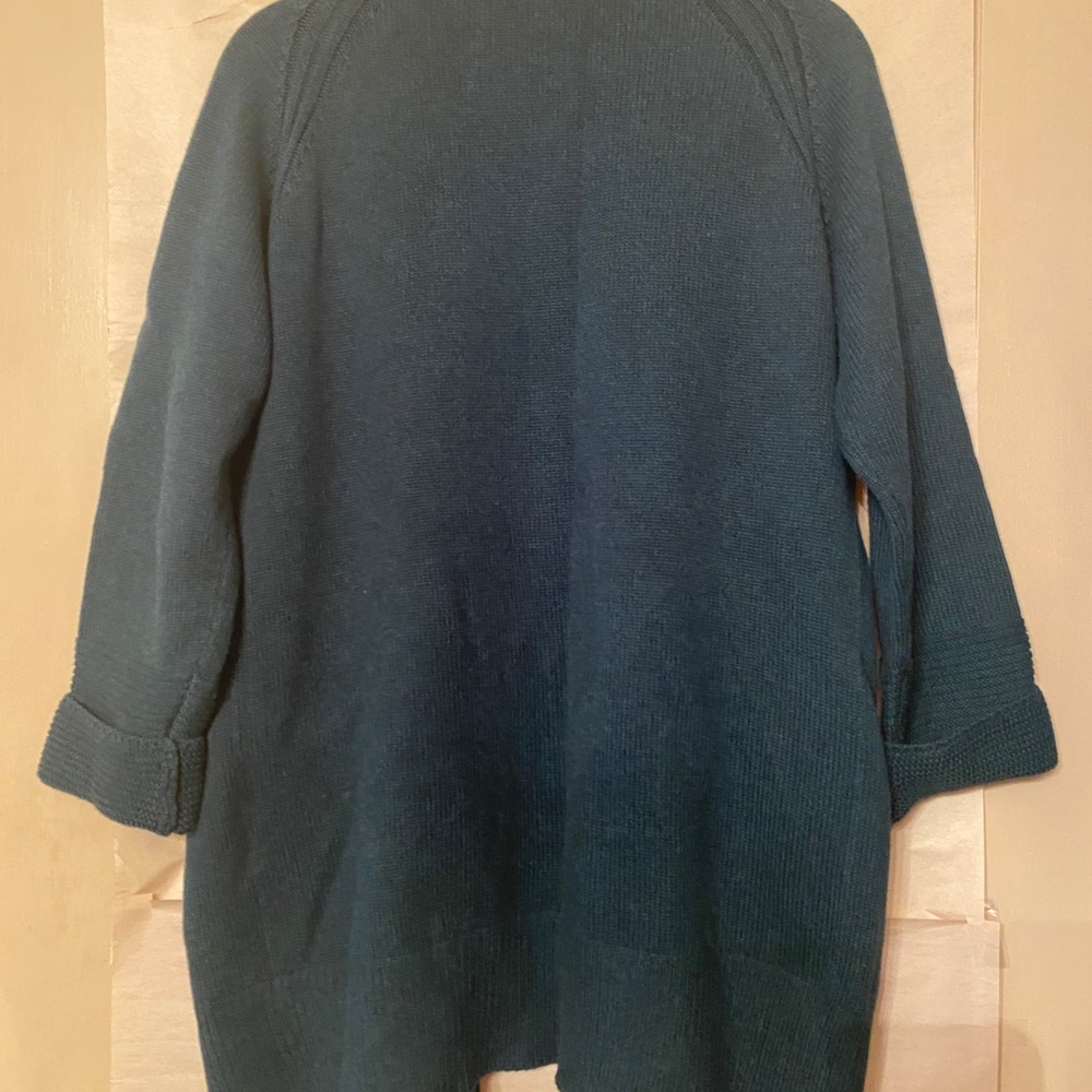 LIFE with BIRD GREEN SHAWL COLLAR SWEATER